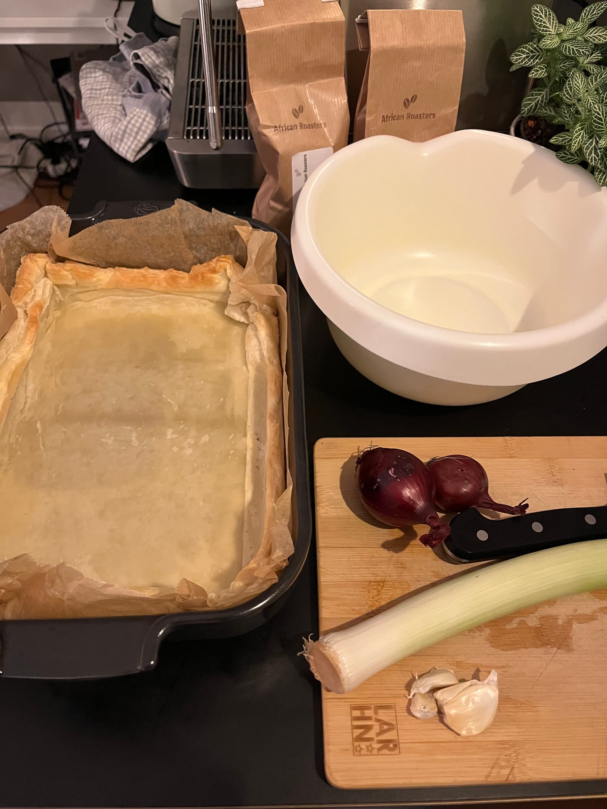 Lachs-Quiche mit Lauch und Birne