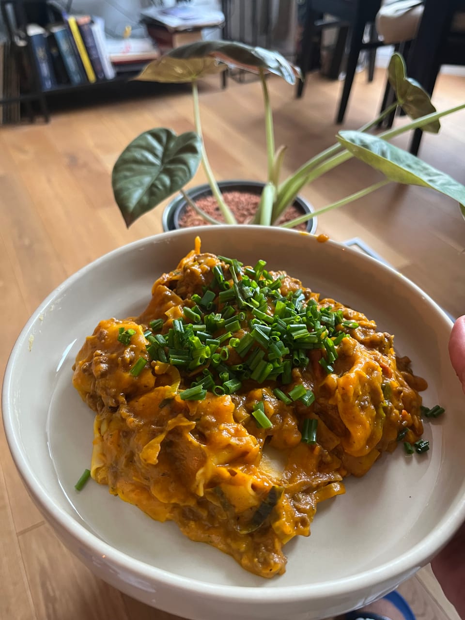 Lasagnen-Suppe mit Kürbis